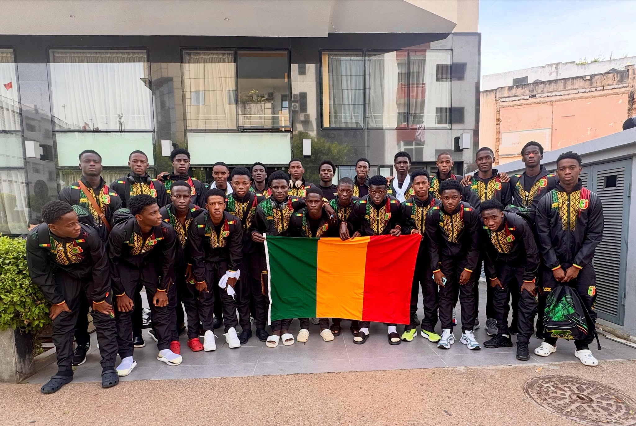Mali U17 team arriving in Rabat for CAN U17 Morocco 2026