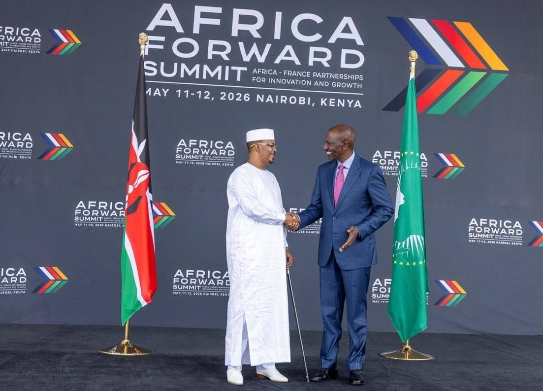 Kenyan and Chadian officials at a bilateral meeting