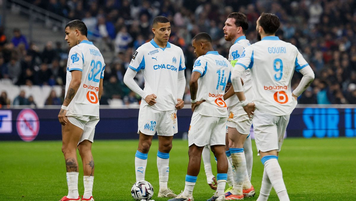 Olympic de Marseille team ahead of crucial match