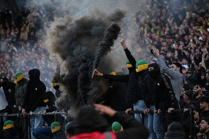 La Tribune Loire de la Beaujoire, Sunday during the match against Toulouse.