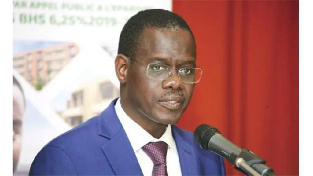 Ahmadou Al Aminou Lô, newly appointed prime minister of Senegal, seated at a desk
