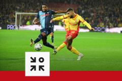 Matthieu Udol devant le Havrais Loïc Nego. (B. Papon/L'Équipe)