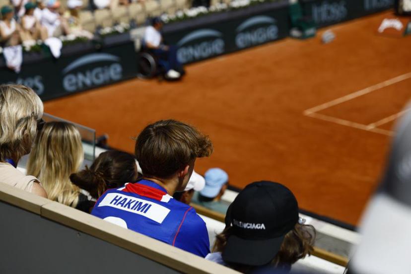 PSG jerseys spotted in the stands at Roland-Garros this week