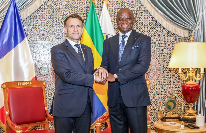 French President Emmanuel Macron and Gabonese counterpart Brice Clotaire Oligui Nguema discuss strategic cooperation