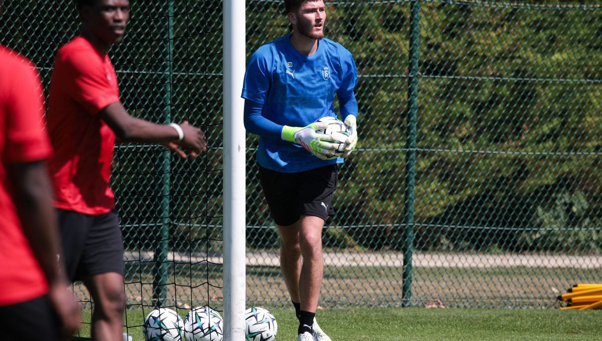 Ewen Jaouen, goalkeeper for Stade de Reims, at the Raymond Kopa Life Centre
