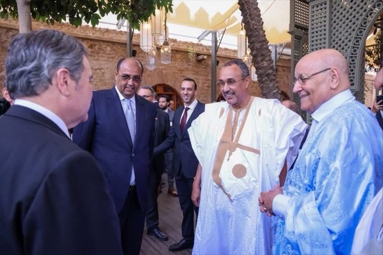 U.S. Ambassador Richard Duke Buchan III with Sahrawi leaders in Rabat
