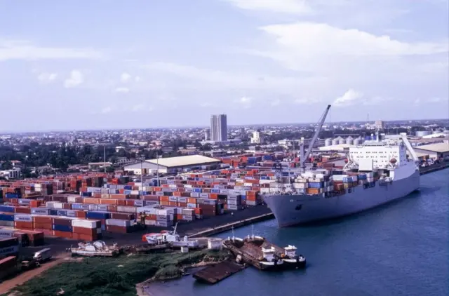 Empty Beninese warehouse once bustling with Niger-bound goods