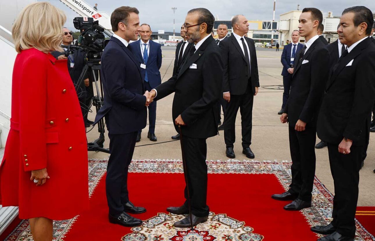 Delegations from Morocco and France seated at a high-level meeting table