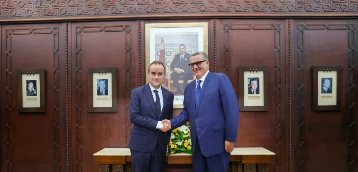 French Prime Minister and Moroccan officials during high-level talks