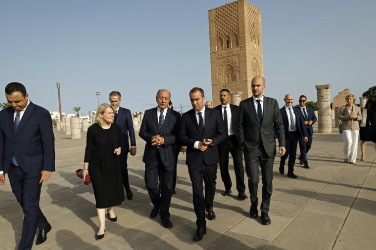 French Prime Minister Sébastien Lecornu and his delegation attend a plenary session with Moroccan officials in Rabat