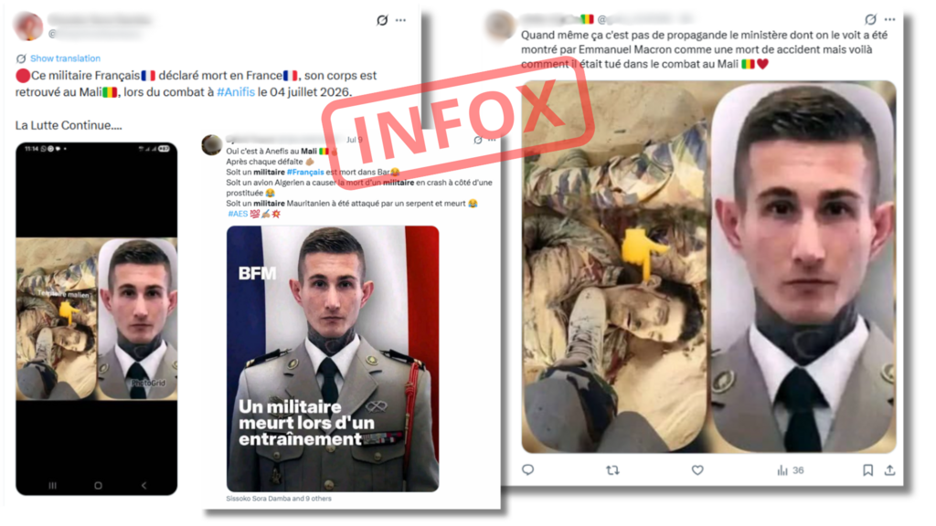 No French soldier was killed in Anéfis; these posts are false