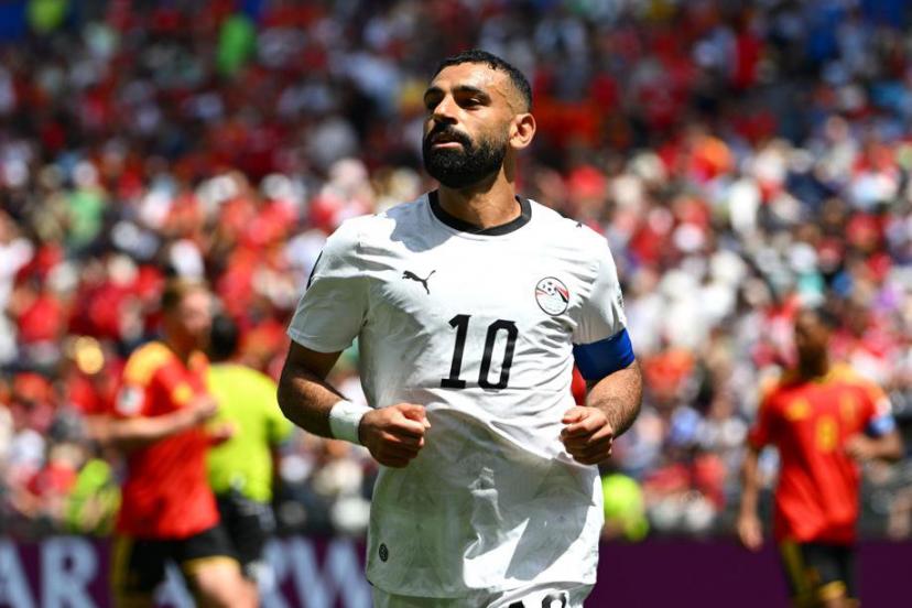 Mohamed Salah playing for Egypt during the 2026 World Cup
