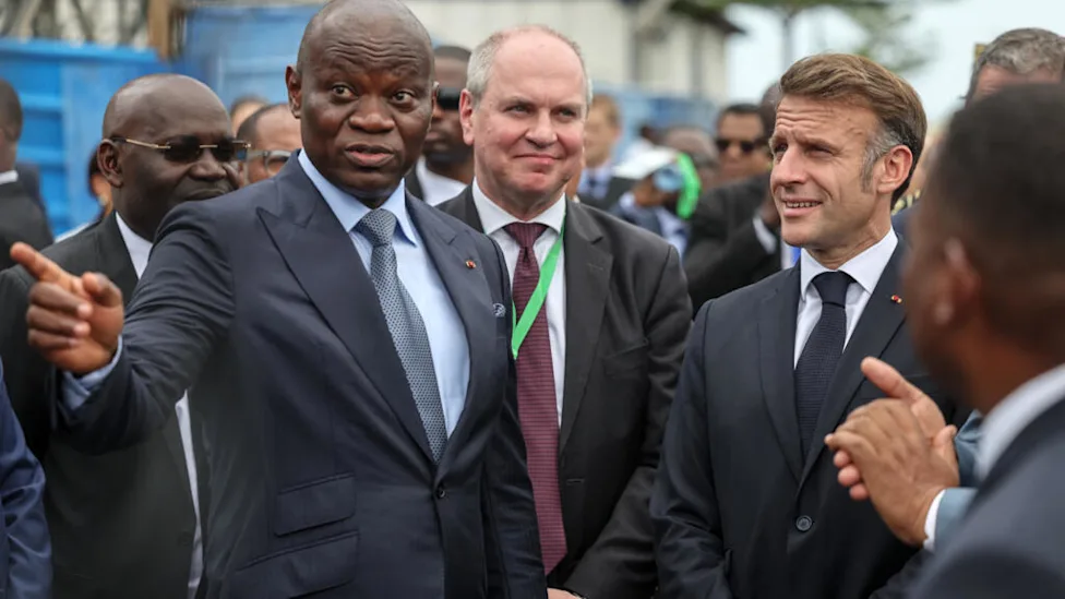 Gabonese President Brice Oligui Nguema meeting with French officials