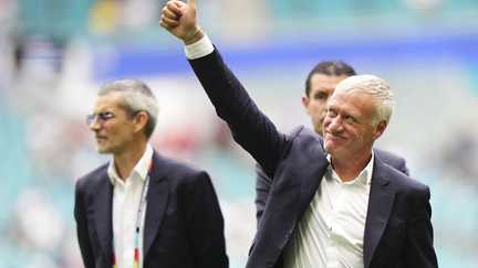 Didier Deschamps during the France vs. England match on July 18, 2026, in the World Cup third-place playoff in Miami. (JOSE BRETON / NurPhoto)