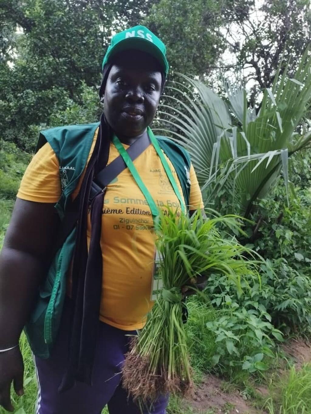 Mariama Sonko in her farm in Niaguis, near Ziguinchor, Casamance, where she practices sustainable agriculture.