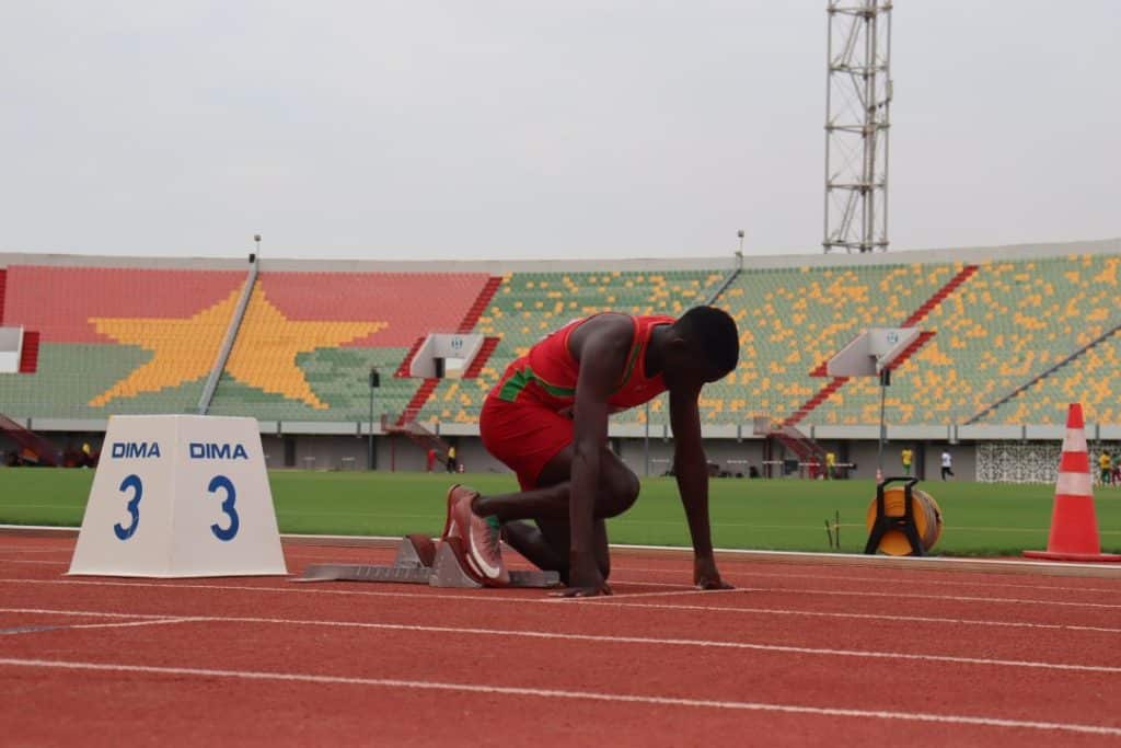 Burkina Faso athletes celebrating their medals at the Five Nations Championships