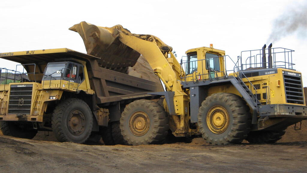 Manganese mining operation in Moanda by Compagnie minière de l'Ogooué (COMILOG, Eramet Group subsidiary).