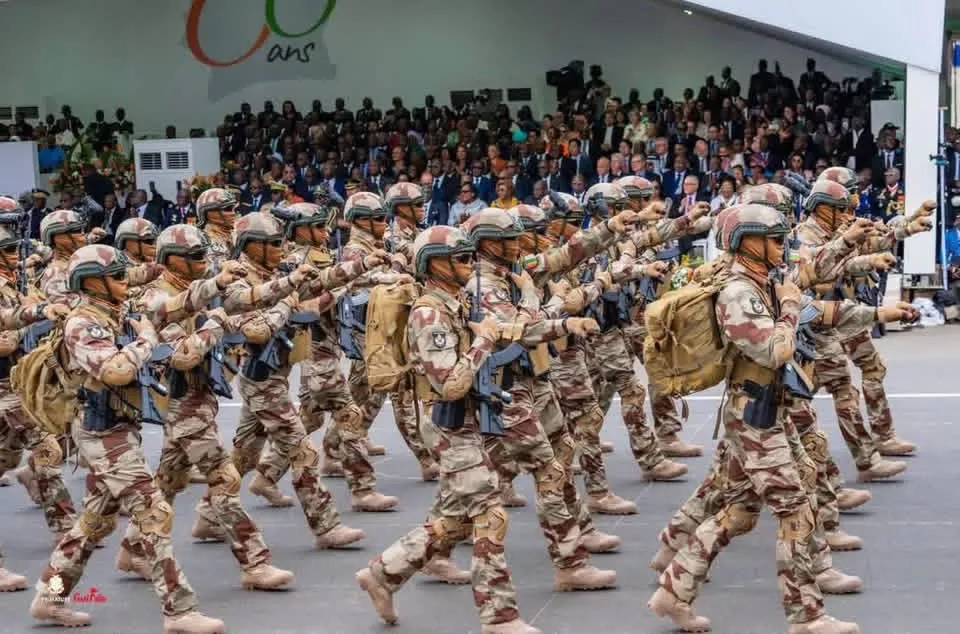 Guinean special forces in Abidjan parade