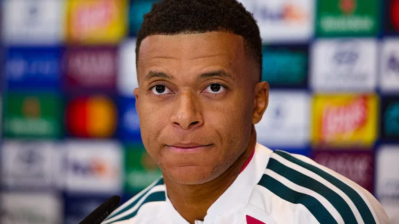 Kylian Mbappé in PSG attire