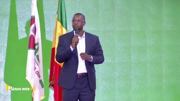 Ousmane Sonko speaking at a public event